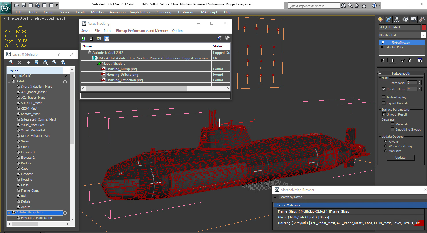 Hms artful astute class 3D TurboSquid 1367574