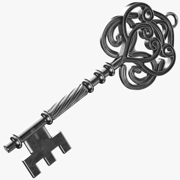 3D Detailed Skeleton Key 03