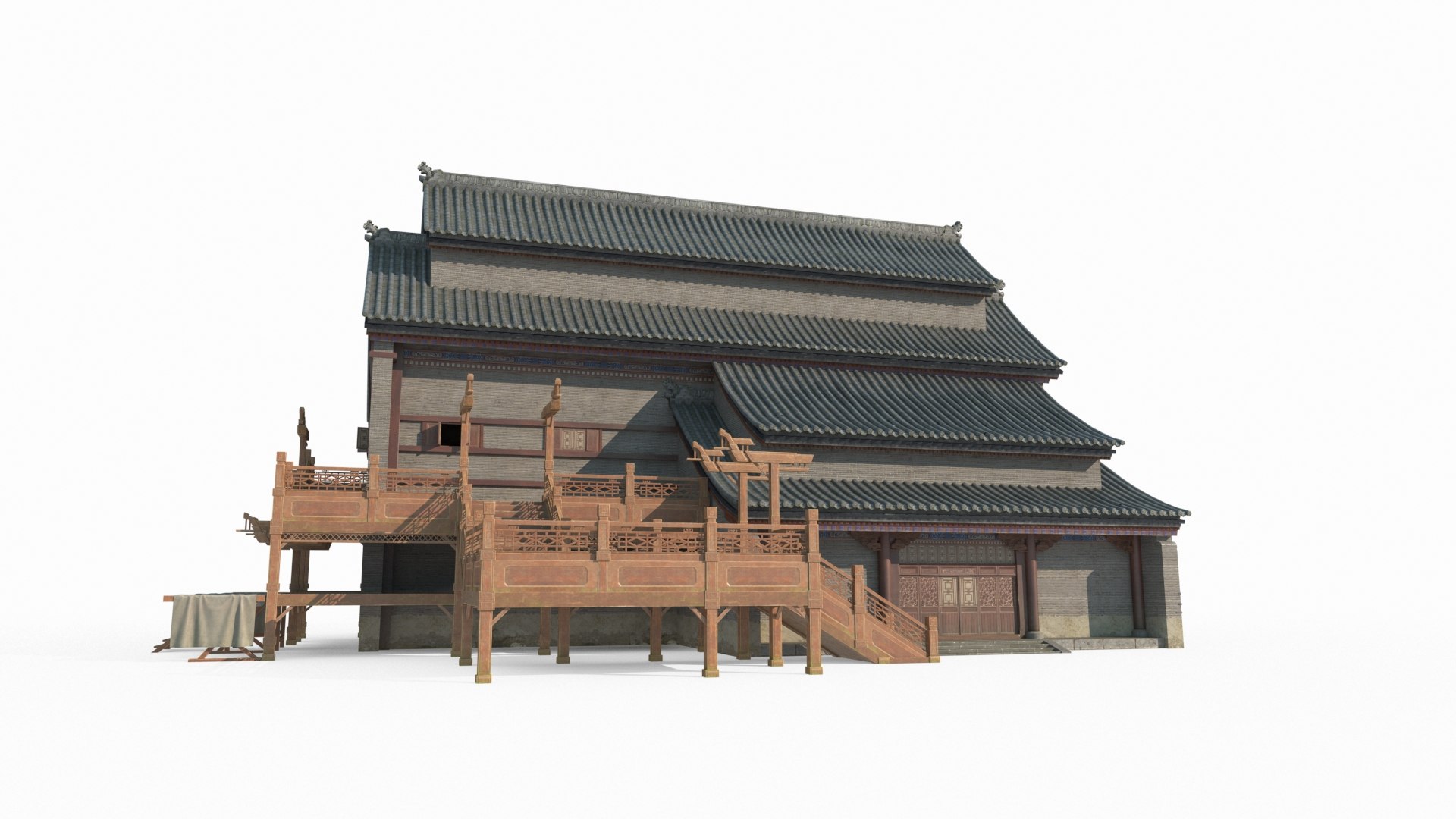 3D Ancient Asian Architecture Inns and Hotels model - TurboSquid 2125101