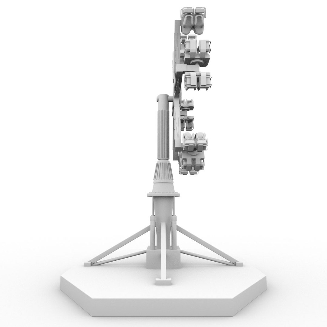 Theme Park Wheel Ride 3d Model