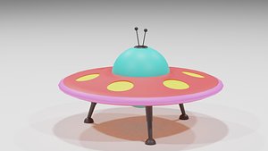 Low Poly Cartoon UFO