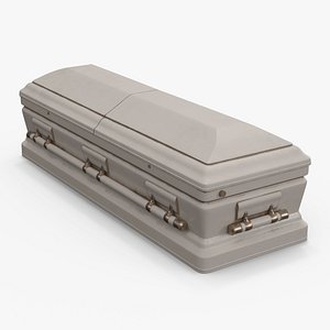 Wooden Coffin Ivory Color