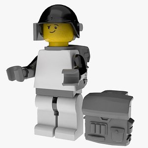 3D model Lego Man Astronaut A1 3D model