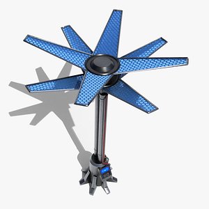3D Sci-Fi Smart Solar Panel model