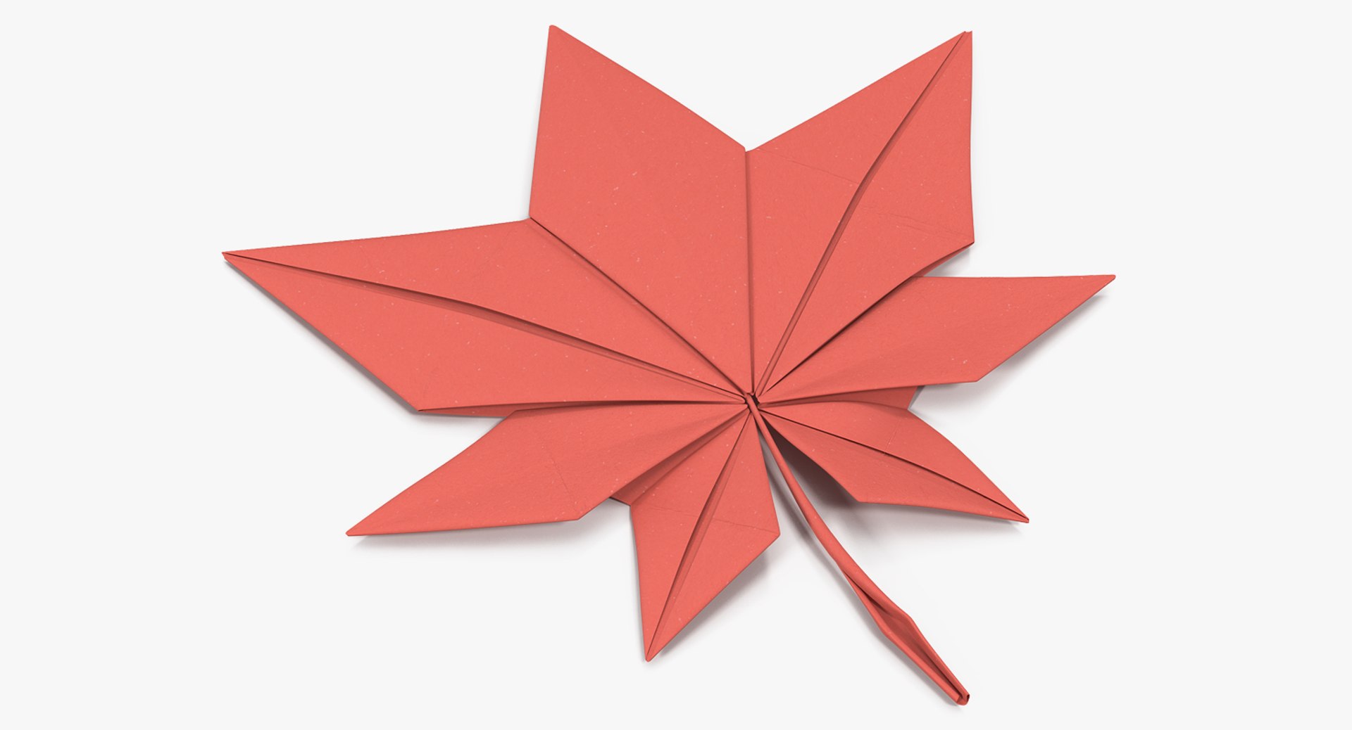 Origami Maple Leaf 3D model preview