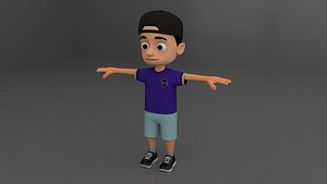 Kid Cartoon Rigged