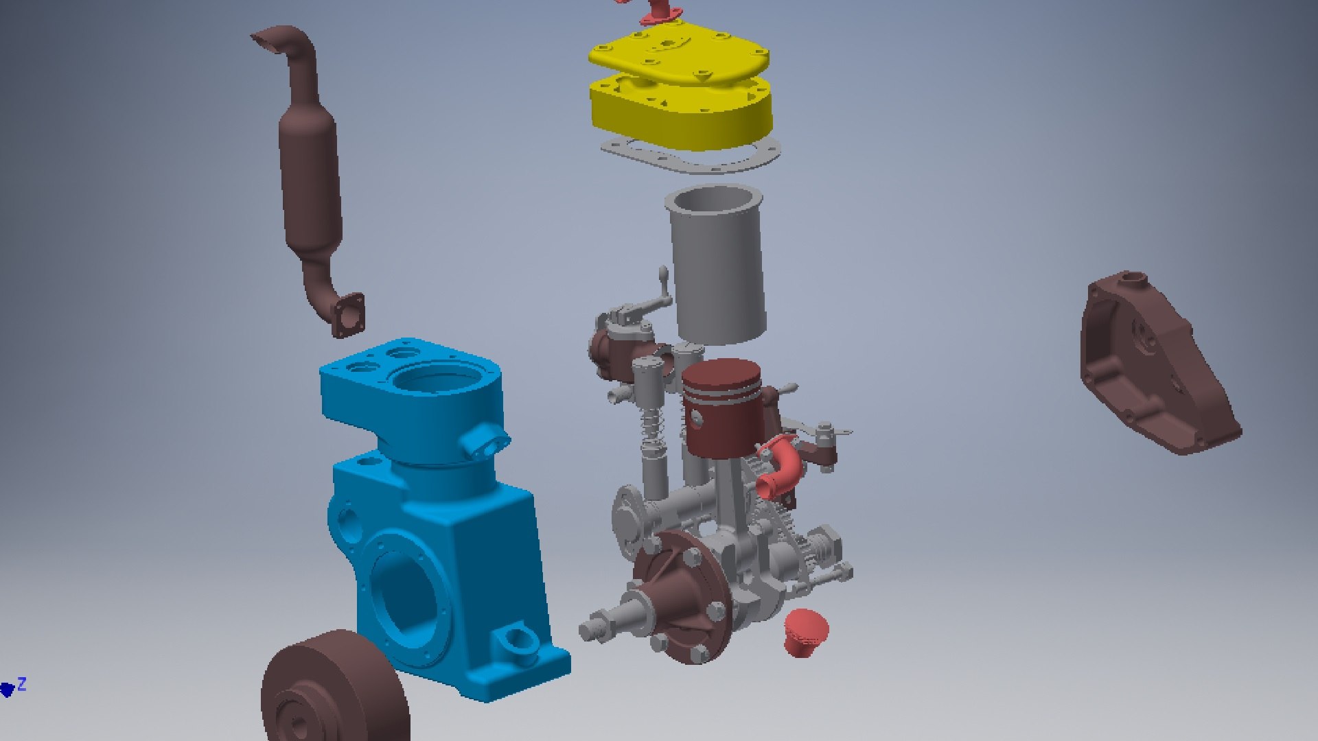 Single 10cc Engine 3D Model - TurboSquid 2078909