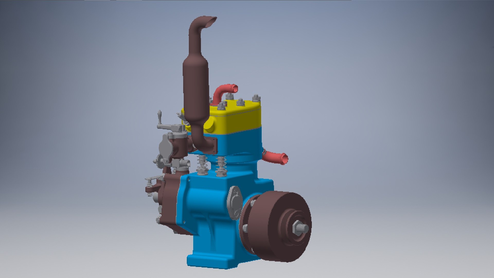 Single 10cc Engine 3D Model - TurboSquid 2078909