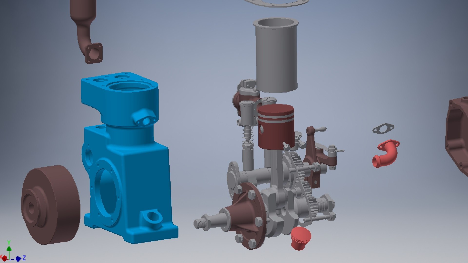 Single 10cc Engine 3D Model - TurboSquid 2078909