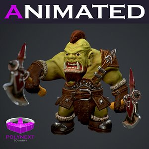 3d orc berserker fantasy model