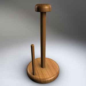 3ds max wooden paper towel holder