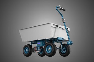 3D STEEL METAL BED TRAY BIN POWERED ELECTRIC CART TROLLEY WAGON TUB