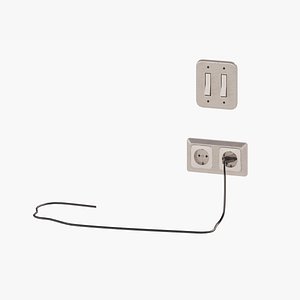 Sockets Switchs Outlets and Plugs 3D model