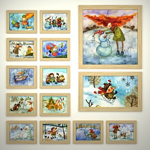 Set for children's paintings