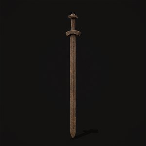 Wooden Toy Short Sword 3D model
