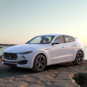 Maserati Levante SUV White Rigged for Maya