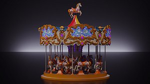 Horse carousel 3D model