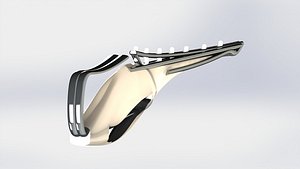 3D Blaster laser futuristic model