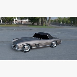 mercedes 300sl roadster hdri 3d model