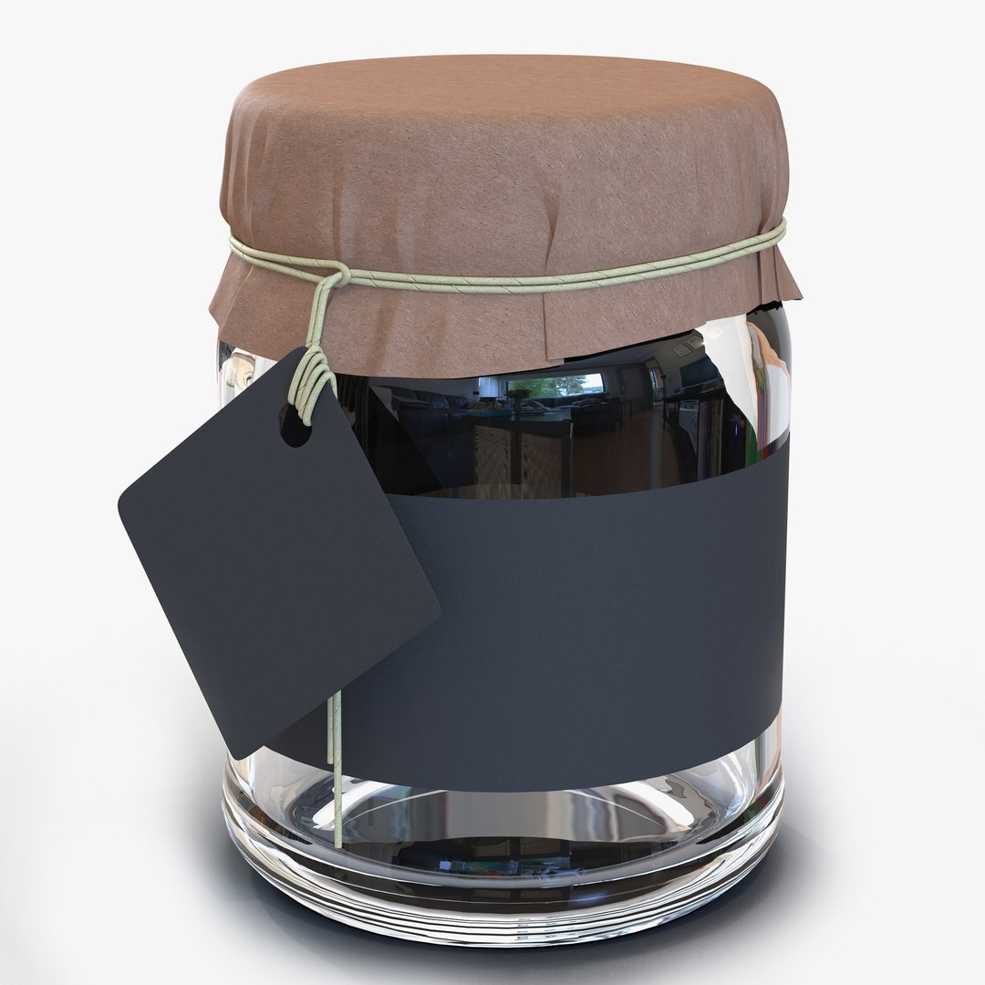 Glass Jar 3 3D model preview