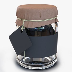 3d model glass jar 3