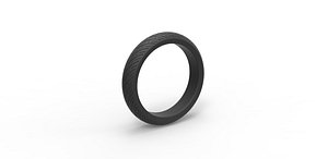 3D model Diecast chopper front tire Scale 1 to 10