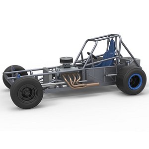 Vintage Dirt Modified stock car Base Version 5 Scale 1 to 25