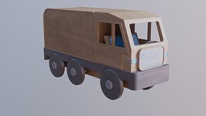 LARGE WOODEN TOY TRUCK - RogueFilmProductions 3D model