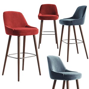 3D 375 walter knoll bar stool model
