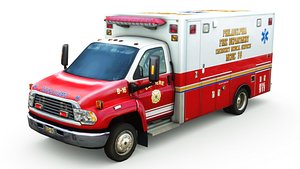 generic ambulance v10 3D model