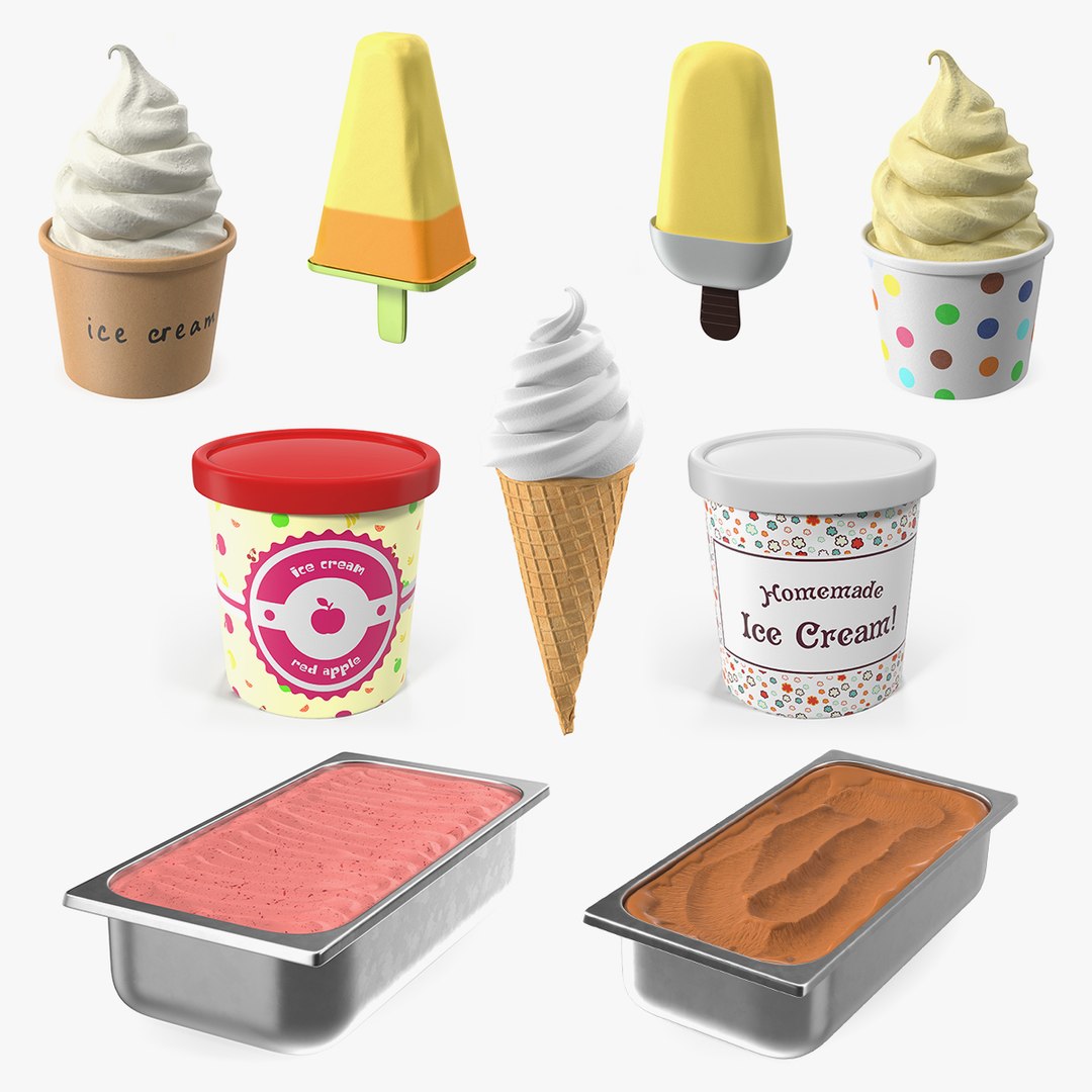 Ice Cream Collection 3 3D model preview