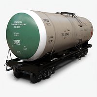 Railway Tank Car Wagon Wireframe Asset - Detailed Production-Ready 3D Asset