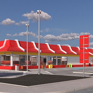 3D Quick Service Restaurant with Land Base