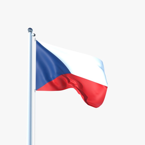 3D Animated Flag of Czech Republic model