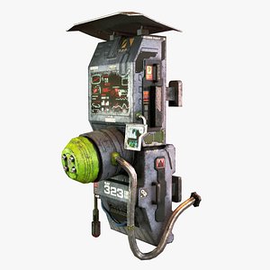 Sci-Fi Wall Mount Device - Game Ready