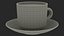 3D Large Cup with Saucer Full of Tea model