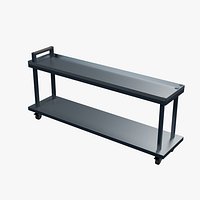 Two Tier Service Cart 2250x550mm Configuration 10