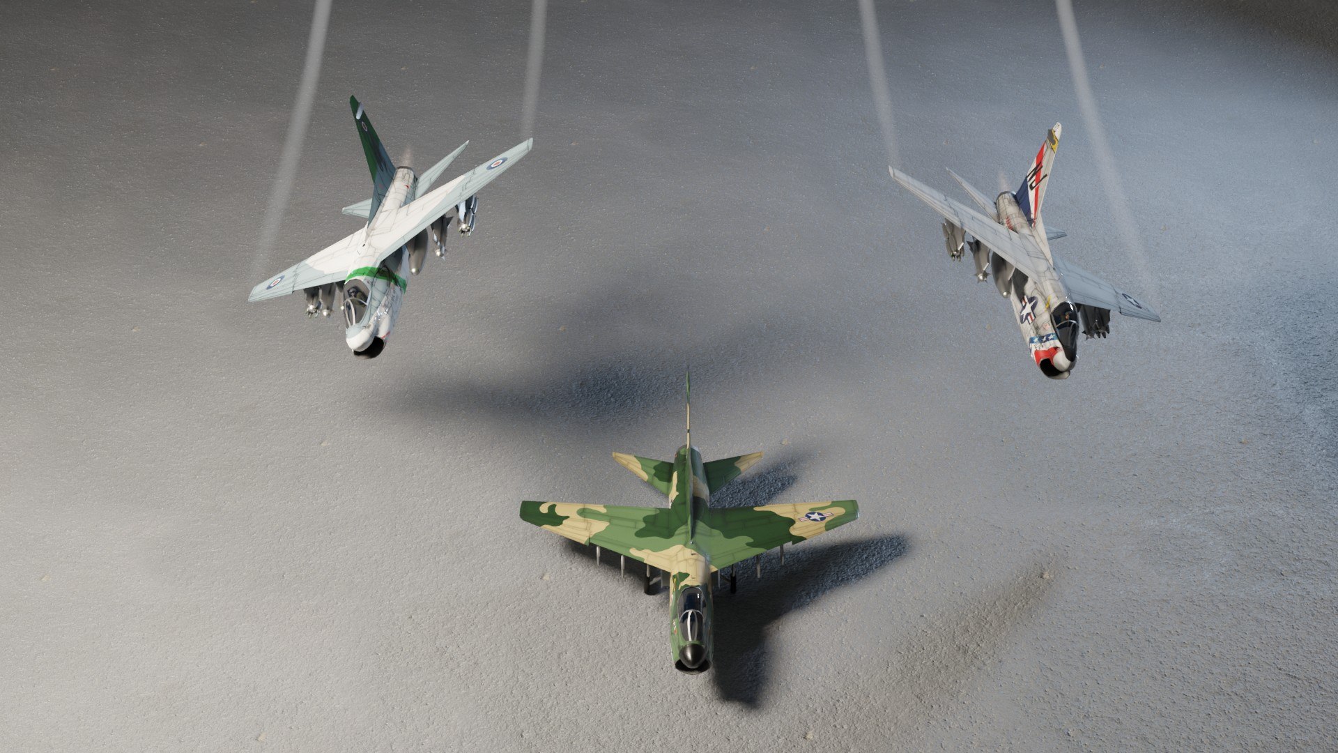 LTV A-7 Corsair II lowpoly attack plane model https://p.turbosquid.com/ts-thumb/LU/1X9Fjw/IE/preview01/jpg/1645635893/1920x1080/fit_q87/9914b61b32648aa07fa1a603b9e312609e19d616/preview01.jpg