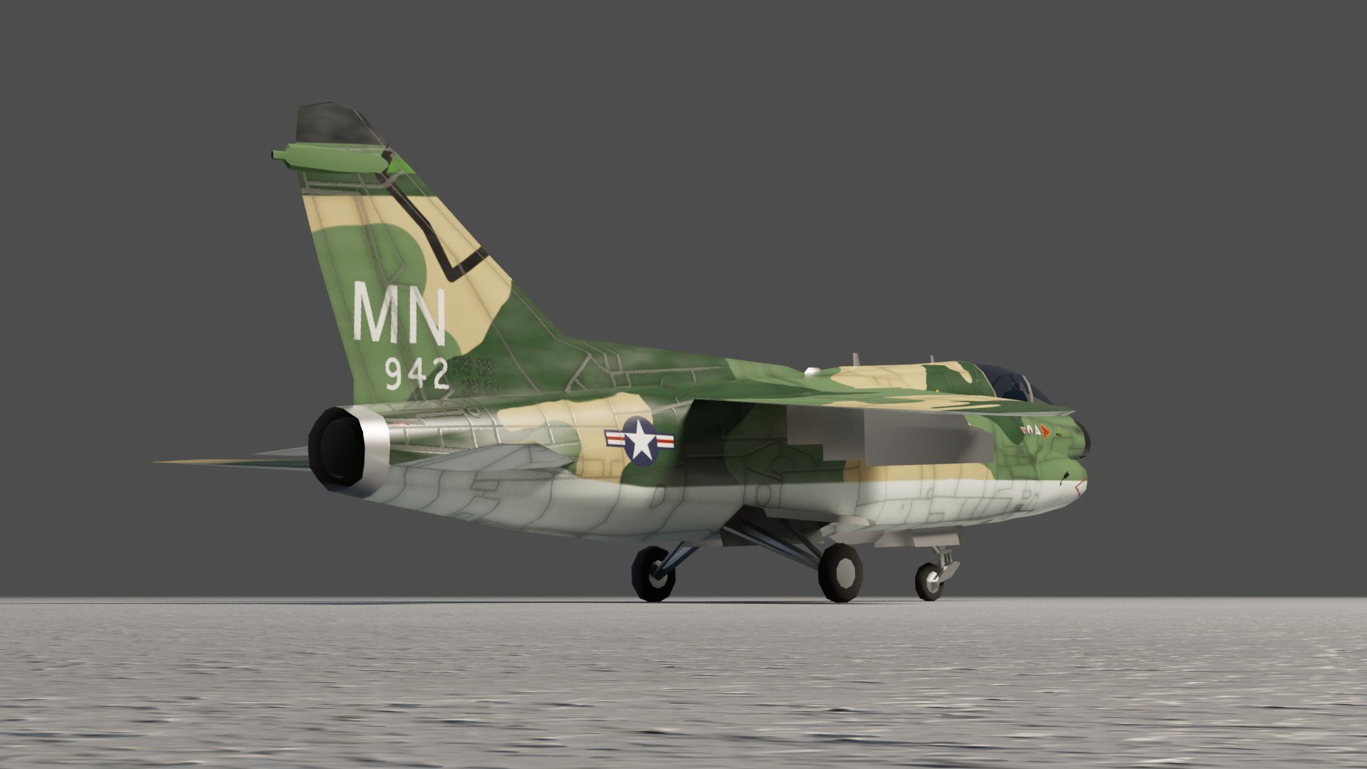 LTV A-7 Corsair II lowpoly attack plane model https://p.turbosquid.com/ts-thumb/LU/1X9Fjw/yN/preview09/jpg/1645635888/1920x1080/fit_q87/2880c375ab45329dd5740f022a00250e82a6fde7/preview09.jpg