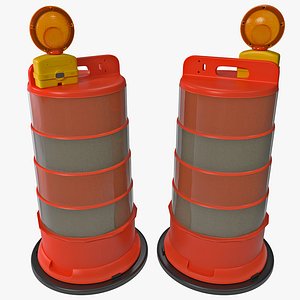 Plastic Safety Drum With Flasher