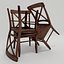 set cross-back chairs 3d model