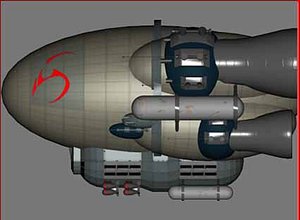 3d model battle blimp