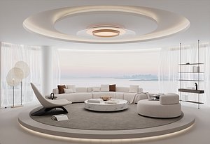 Soft Modern Luxury Lounge 3D model