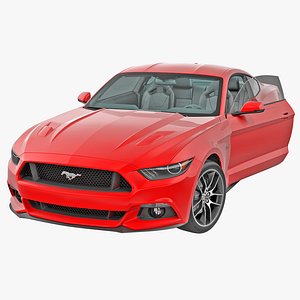 Sports Car Ford Mustang Coupe 2015 Rigged