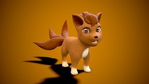 cartoon brown fox