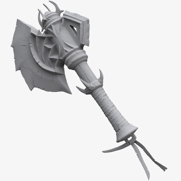 3d model battle axe zbrush