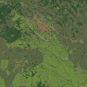 Siena Italy in 20 km x 20 km - city and urban 3D model