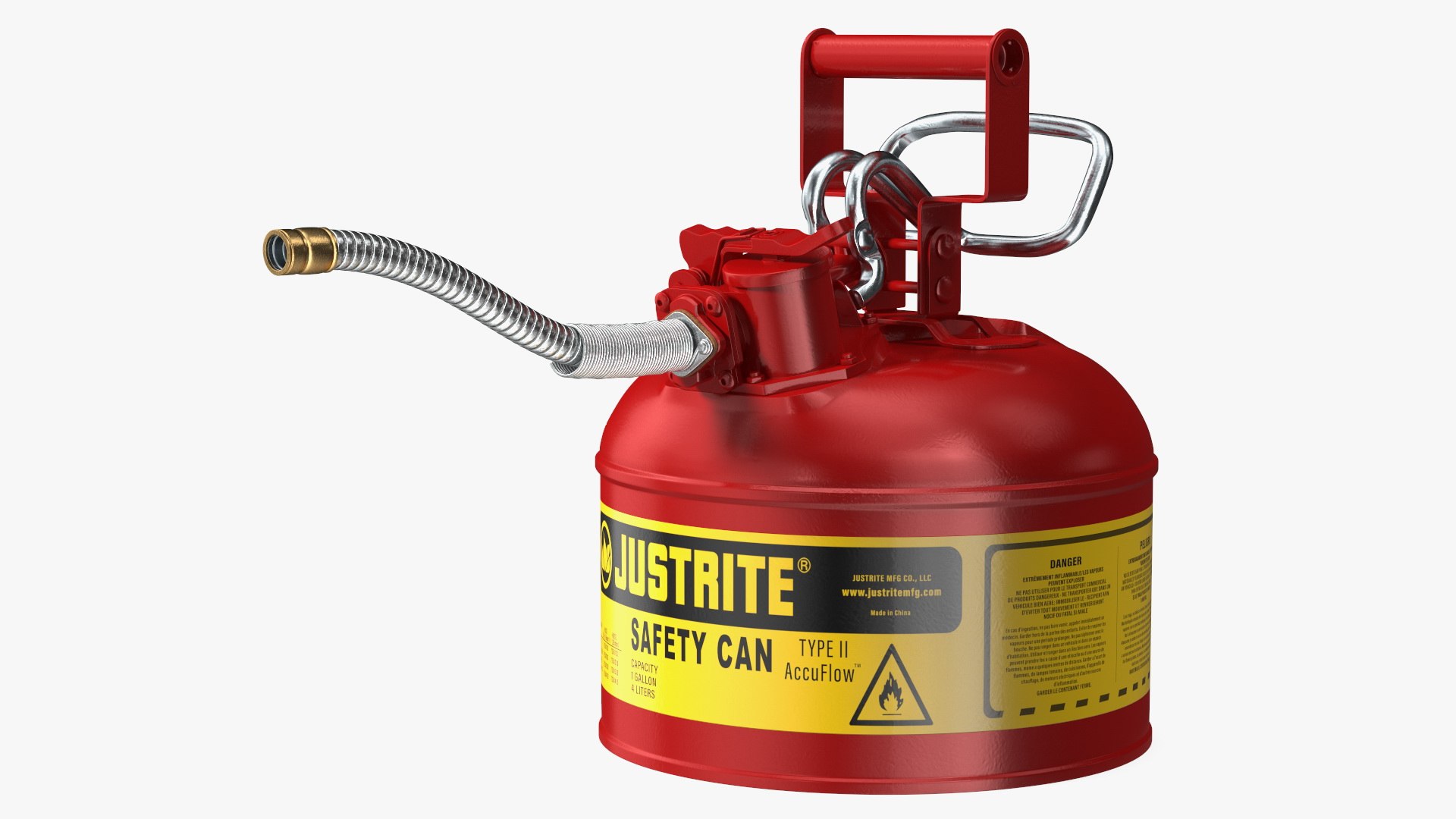 Safety Fuel Can One Gallon Red 3D model preview