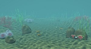 Underwater Scene With Caustics