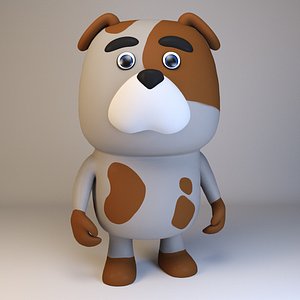 Cartoonish Humanoid Dog Character - Ready for Rigging  Rendering